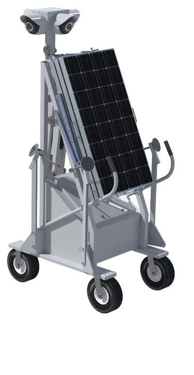 MMSS-300W solar surveillance trailer — Compact Powerhouse